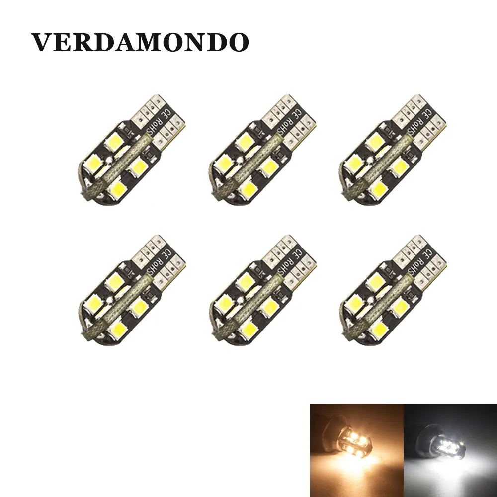 6 шт. W5W T10 194 168 светодиодный 16 2835 SMD Автомобильные фары Купольные номерные знаки