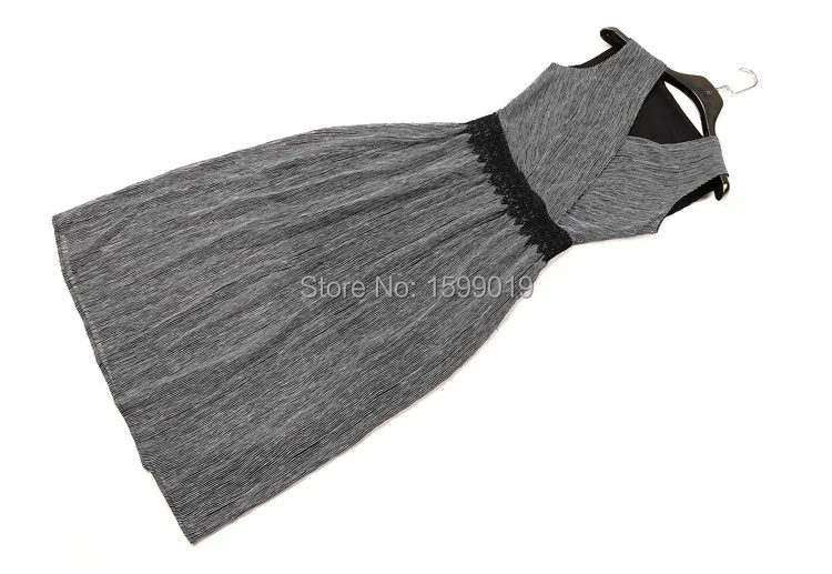 2015 New Women Clothing Mid-Calf Long Dress V-Neck Sexy Lady Silk Sleeveless A-Line Lace Dresses | Женская одежда