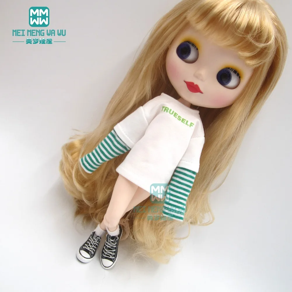 Одежда для куклы, модная длинная футболка, платье, Толстовка для Blyth Azone1/6, аксессуары для кукол
