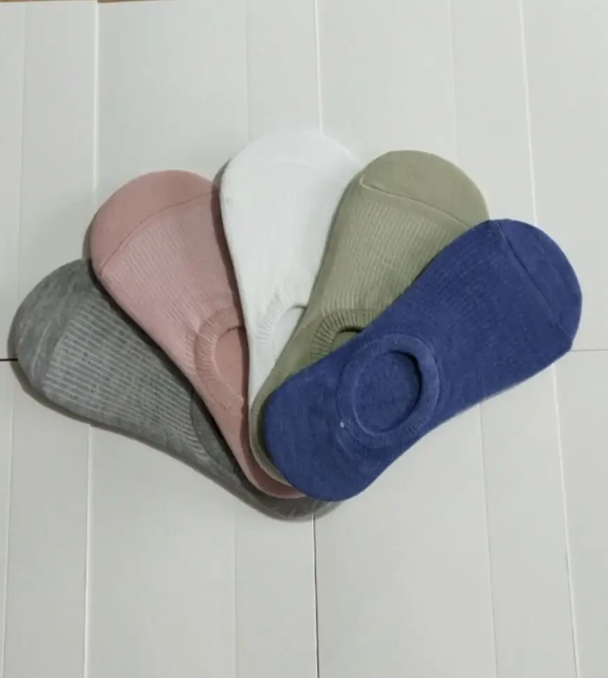 Light Color Socks 5 пар/лот, однотонные невидимые носки, милые хлопковые дышащие женские носки, летние забавные короткие женские носки длиной до лодыжки, повседневные Мягкие носки - Цвет: Light Color Socks