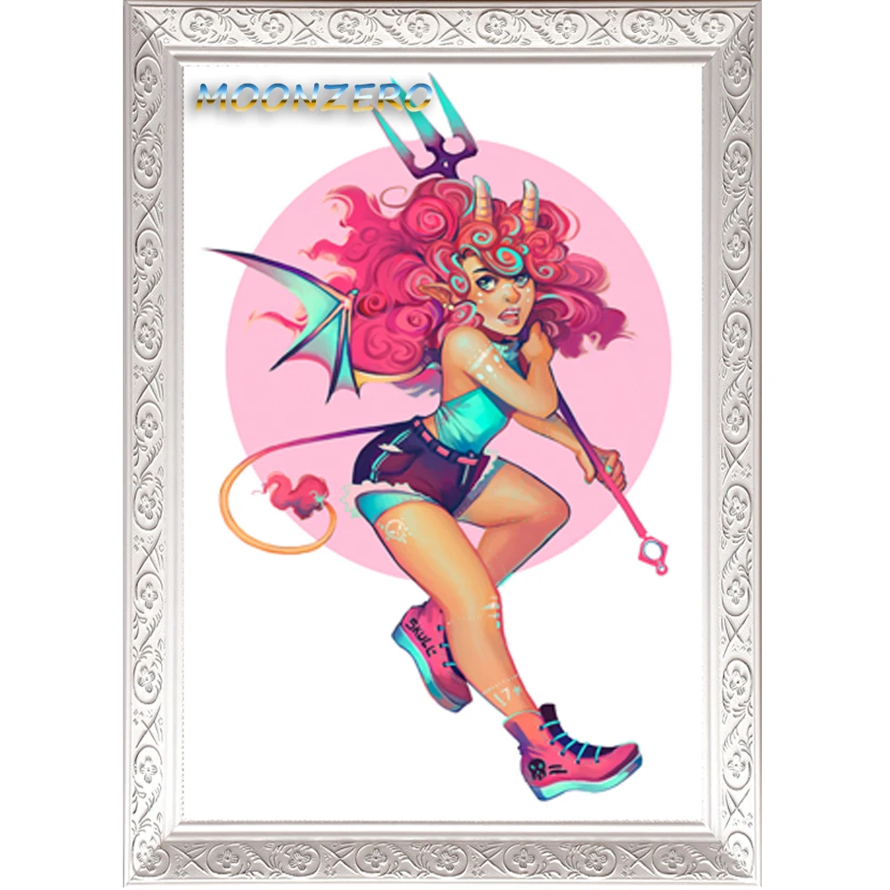 Сделай Сам Алмазная вышивка иллюстрация крестиком Девушка полный квадратный