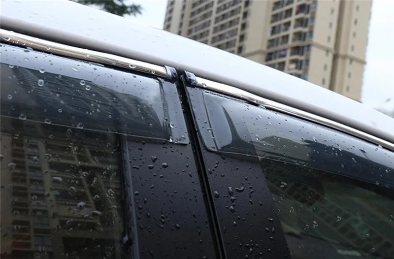 4 шт./компл. окна автомобиля солнцезащитный козырек дефлектор защита погода щит