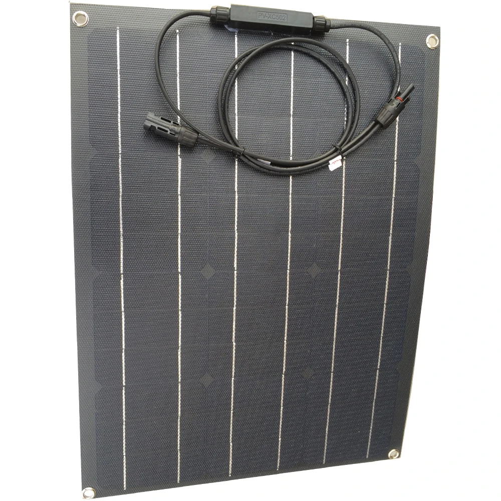 1 шт. черный Панели солнечные панели солнечных батарей 40w ЭТФЭ гибкие 18V 12V