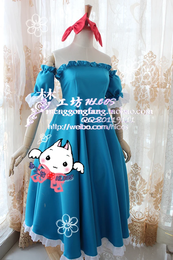 Голубое платье для косплея сейшельской девочки Axis Powers Hetalia APH|cosplay costume|girl cosplayblue