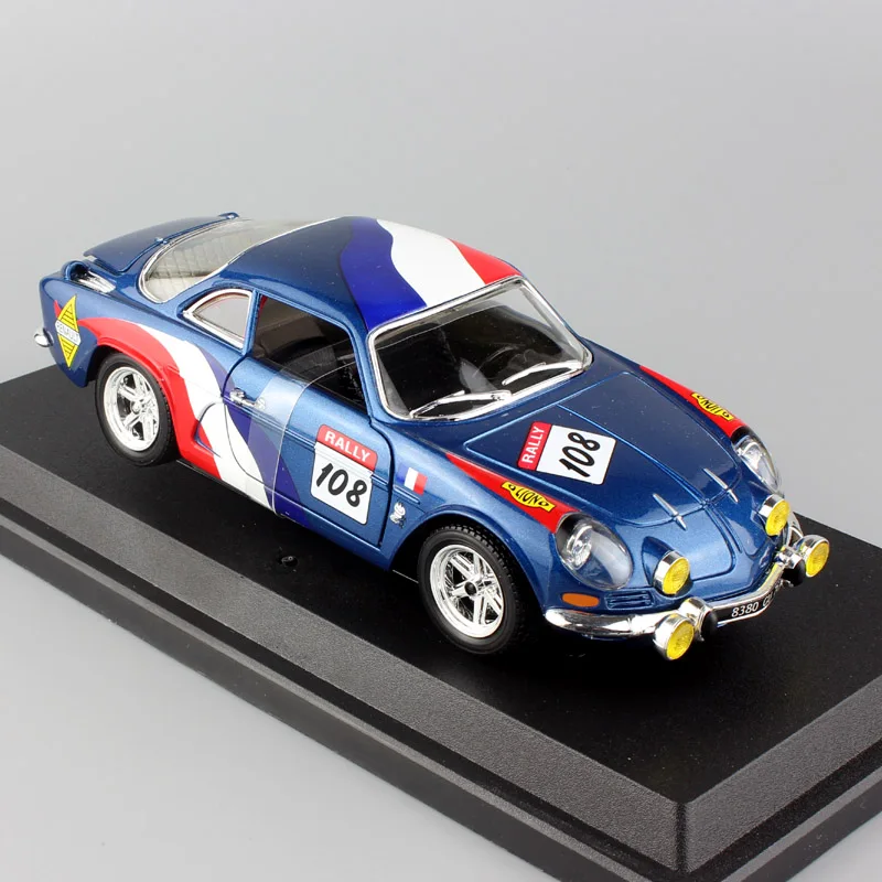1:24 Масштаб BBurago Мини Классический RENAULT Alpine A110 1600S ралли спортивный Monte Carlo WRC литая модель игрушечная машинка для мальчиков коллекция