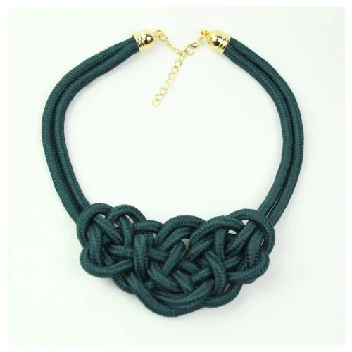dark green Хлопковое колье, массивное ожерелье, ожерелье, s& Кулоны, женский подарок, колье, модное ювелирное изделие - Окраска металла: dark green
