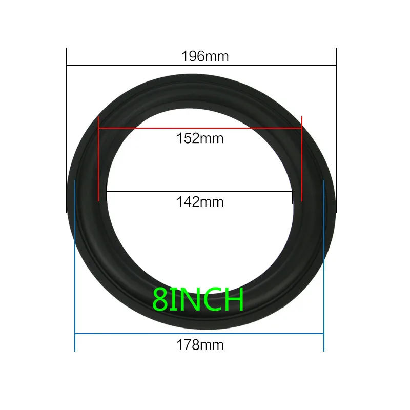 Rubber Surround 3 inch 5 inch 6.5 inch 8 inch 10INCH Speaker Suspension Woofer full range replace Diy 2PCS