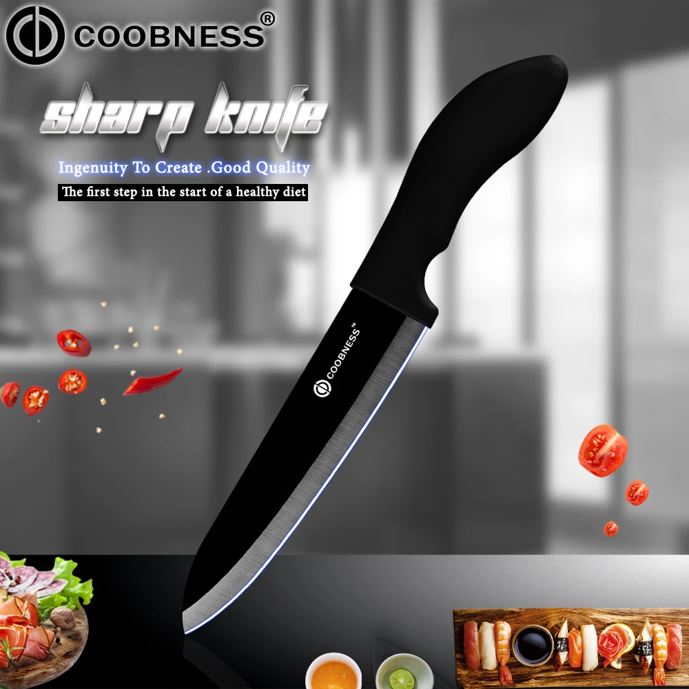 COOBNESS Керамические ножи Аксессуары для приготовления пищи одно черное лезвие кухонный нож 3 4 5 6 дюймов фрукты утилита нарезки шеф-повара нож подарок