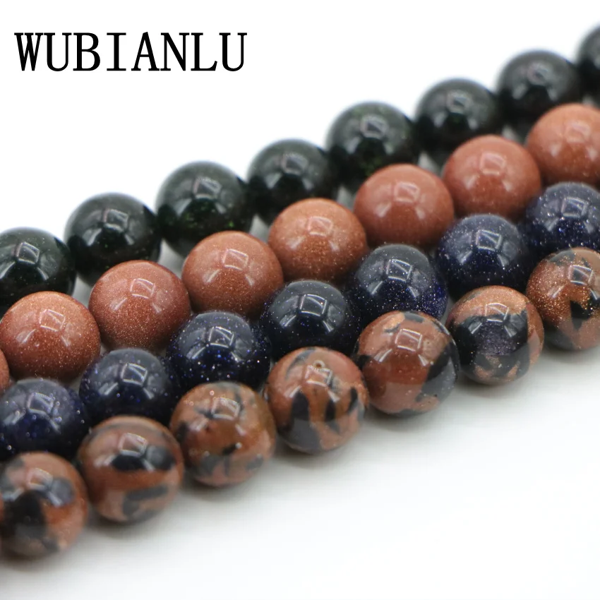 Круглые бусины WUBIANLU из халцедона для изготовления ювелирных украшений 4 6 8 10 12 мм |
