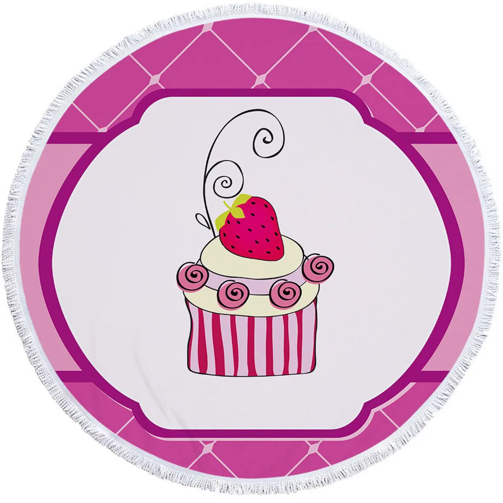 Гобелен мороженое торт печать круглый пляжное полотенце бассейн одеяло скатерти