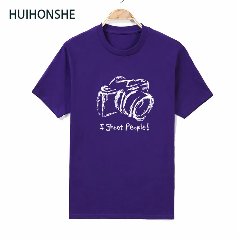HUIHONSHE Мужская футболка с короткими рукавами хлопок круглым вырезом принтом