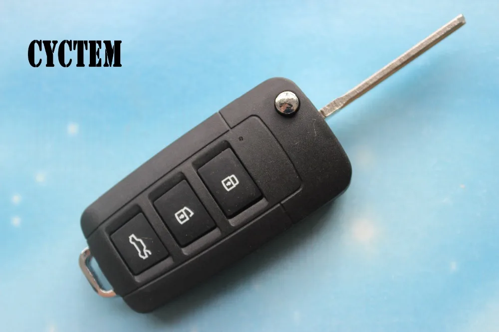 CYCTEM Car Key Blank Cover 3 Buttons Flip Folding Remote Shell Fob Case Replacement Fit For Toyota Camry | Автомобили и мотоциклы