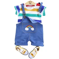 summer fashion baby boys girls clothes suit new children cotton t shirt overalls 2pcsset toddler sports costume kids tracksuits