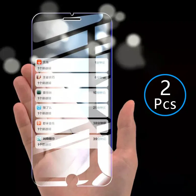 2 шт. закаленное стекло для Iphone 7 8 plus Защитное экрана Защитная пленка Tremp Apple I Phone