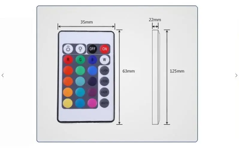 Пульт дистанционного управления RGB с 24 кнопками постоянный ток 12 В 1 шт.|rgb remote