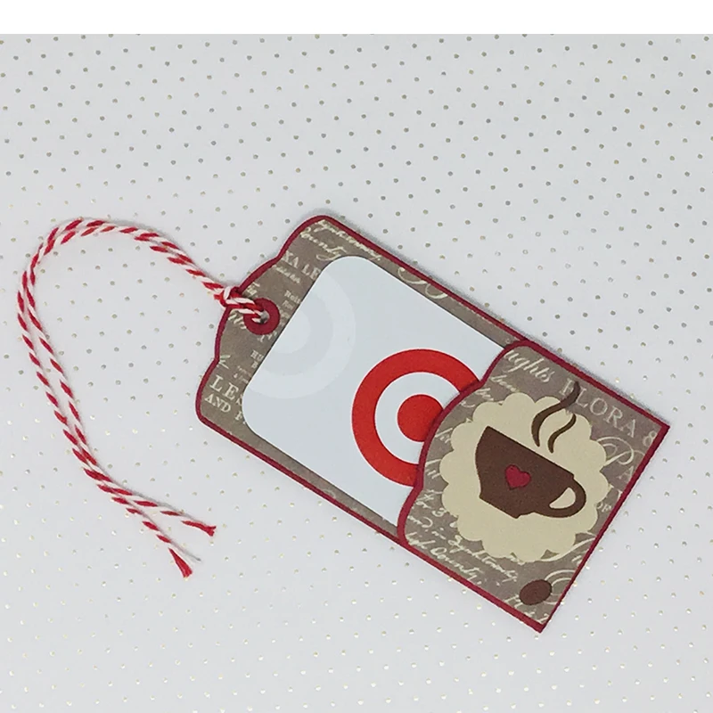 Кофейные подарочные карты карманные металлические режущие штампы трафарет для