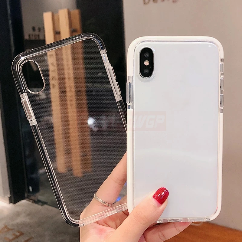Двойной цветной прозрачный силиконовый чехол для Xiao mi Red mi Note 5 6 7 Pro Global Red mi 7 6A 6 pro мягкий чехол для Xiaomi mi 9 8 A2 Lite