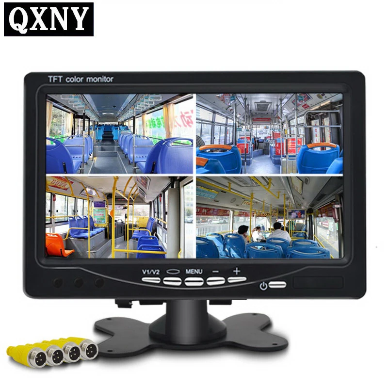 

QXNY 7 "HD Quad View Автомобильный дисплей заднего вида цветной ЖК TFT дисплей для грузовика заднего вида камера заднего вида HD Автомобильная камера