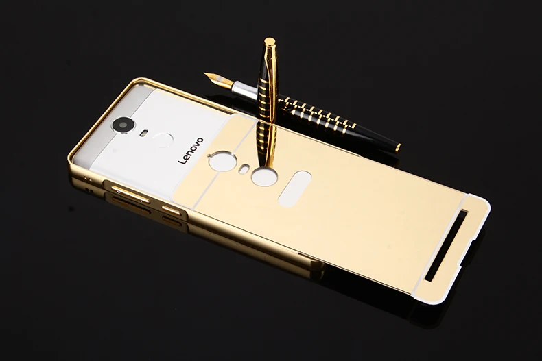 Роскошный Алюминиевый металлический + акриловый зеркальный чехол накладка для