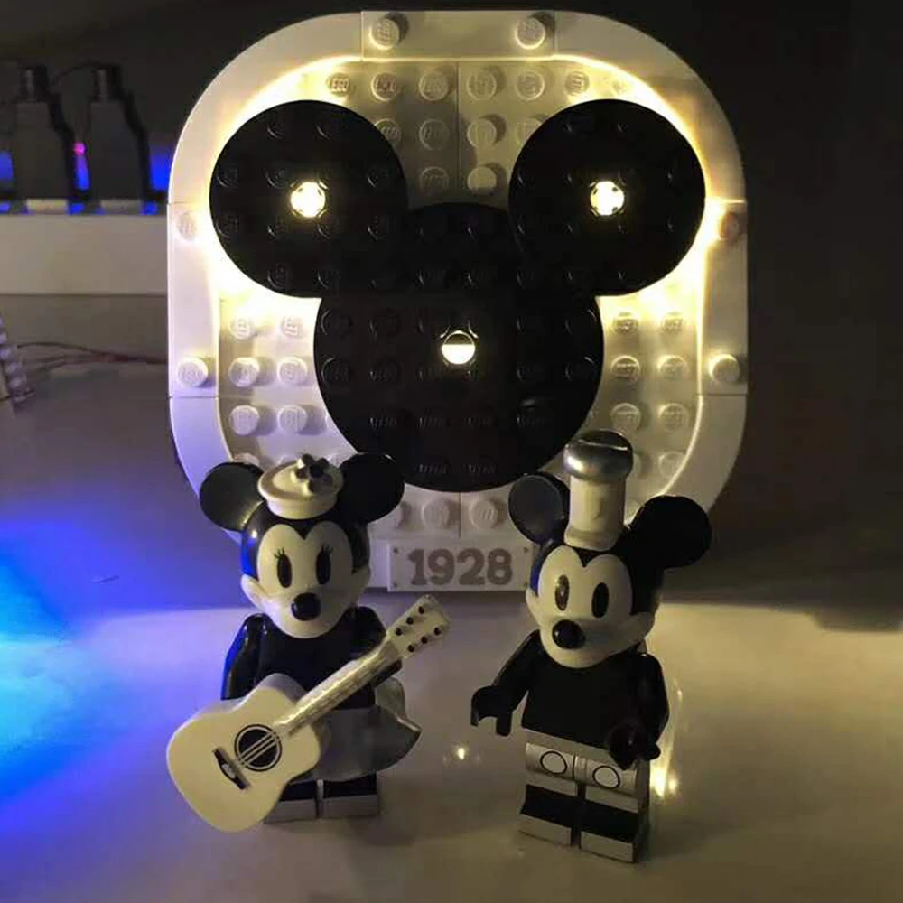 Легкая версия 842 шт. идеи Steamboat Willie Movie Fit 21317 строительные блоки кирпичи игрушки