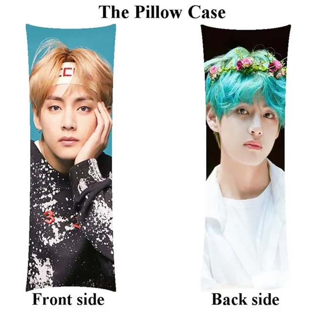 pillowcase Kpop в Корейском стиле бойфренд Цзиминь мультипликационным мотивом Ким тэ Хен V девушка тела подушку Чехол на заказ - Цвет: pillowcase