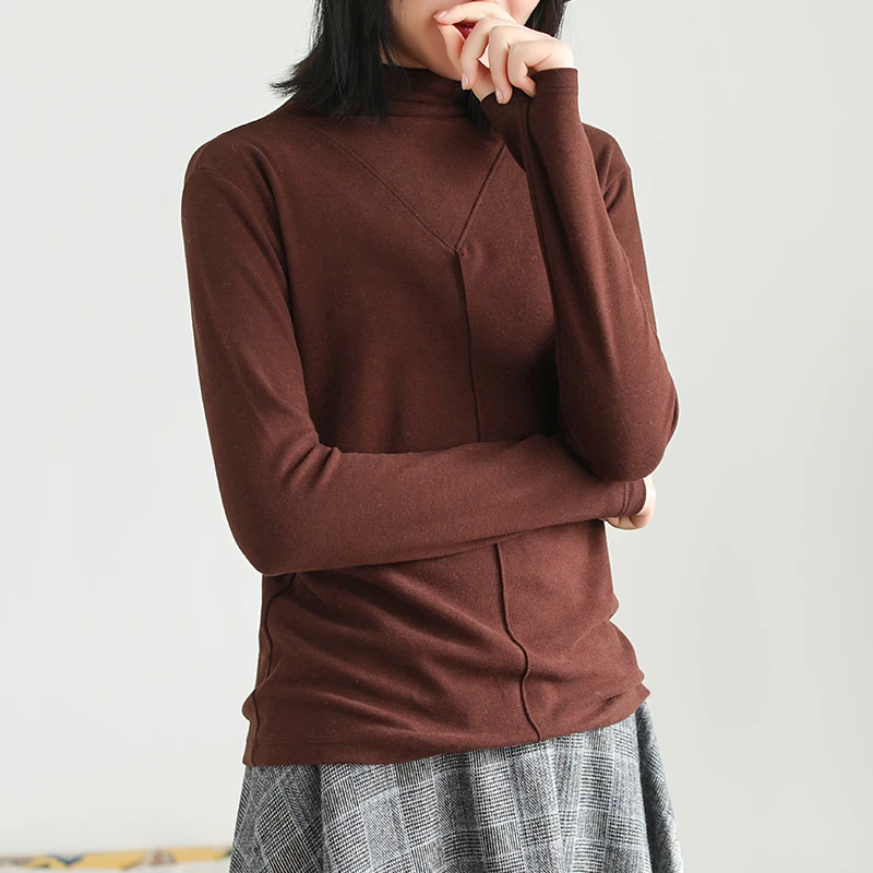 Зимняя футболка в стиле ретро женские тонкие пуловеры Новые Топы невысокая