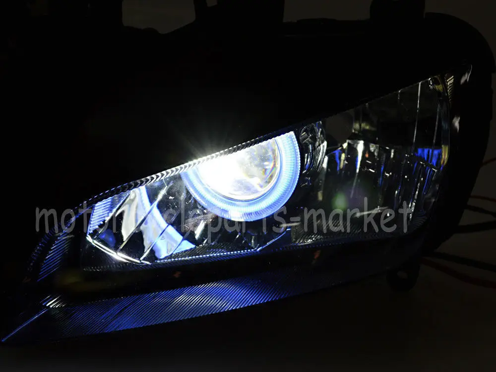 Проектор в сборе, фары, синий Ангел глаз HID, подходят для Honda CBR1000RR CBR1000 RR 2004-2007 06 05