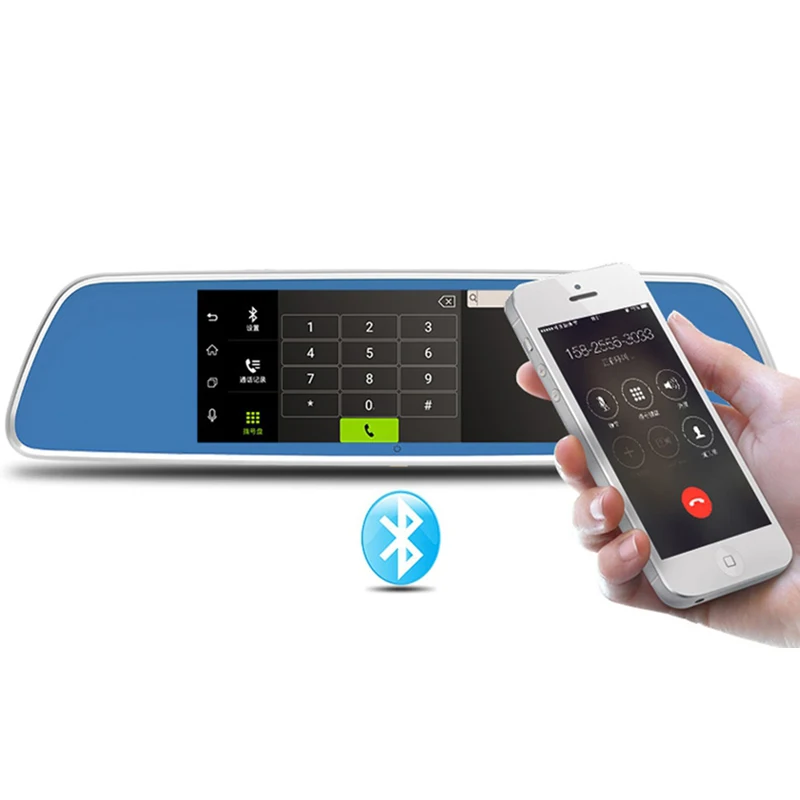 ZUCZUG 7 дюймов 3G сенсорный IPS Автомобильный видеорегистратор камера зеркало