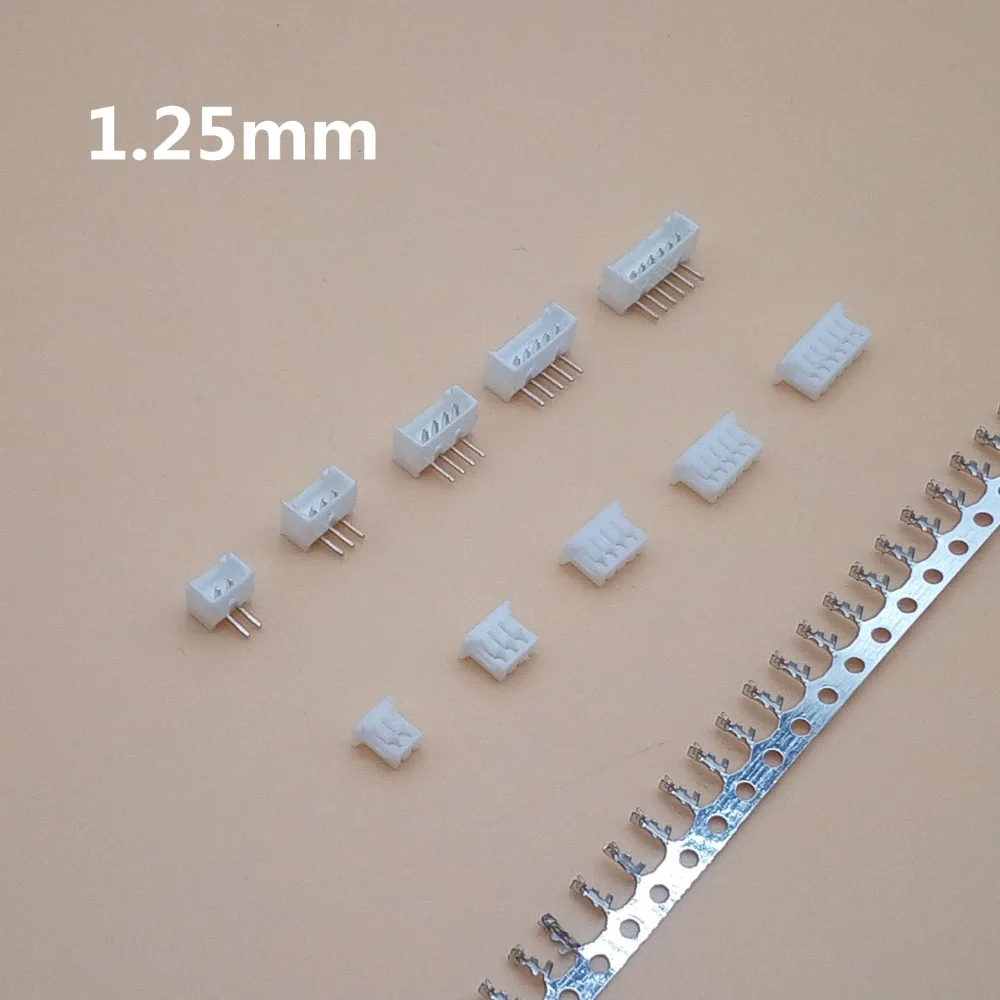 

20 Set 1.25mm Pitch Connector Micro JST Right Angle Pin 2/3/4/5/6/7/8/9/10P ( Pin Header + Housing + Terminal )