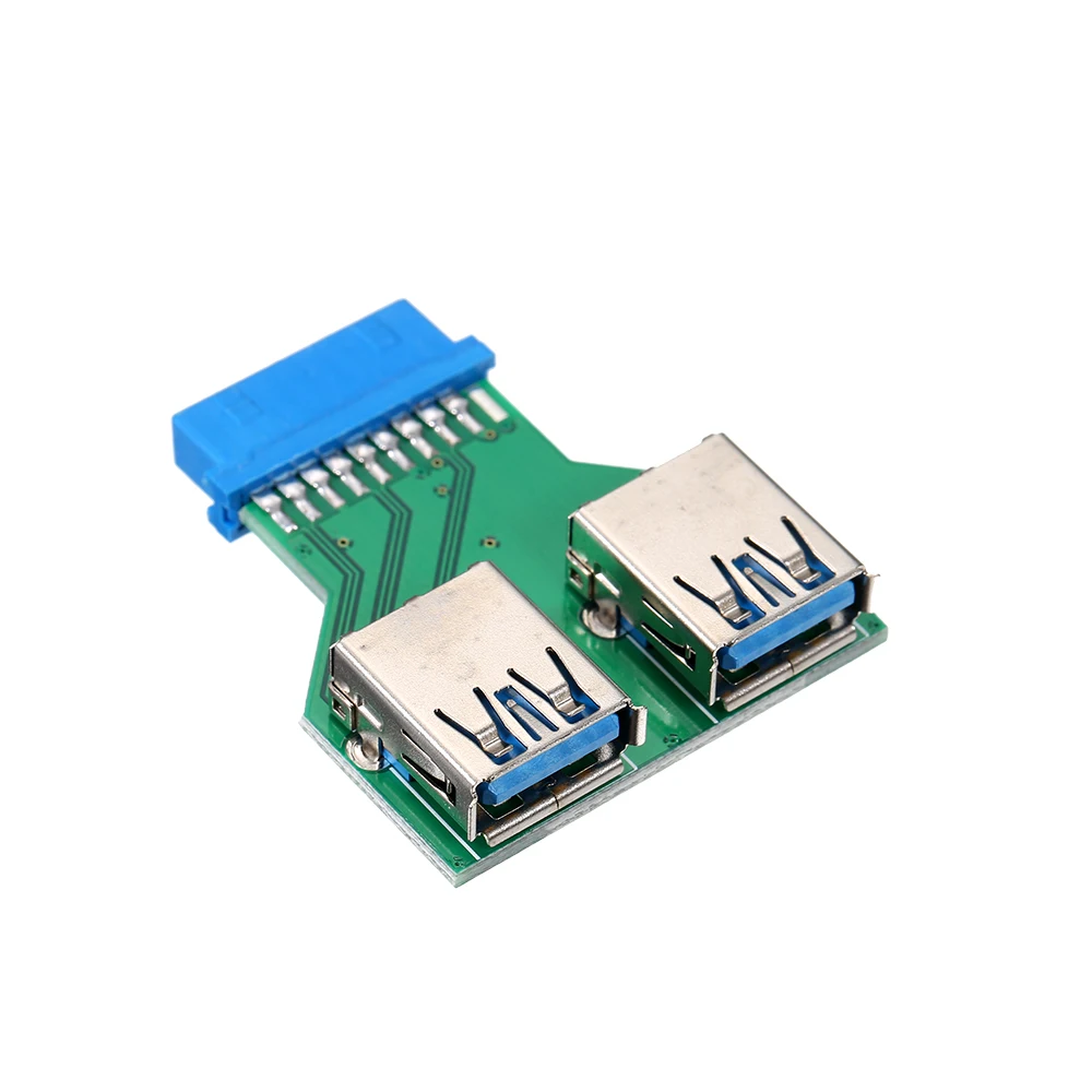 Адаптер с 20pin на 2 USB 3 0 материнская плата для настольных ПК 19pin/20pin порта A гнездовой