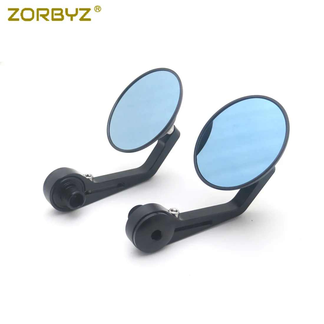ZORBYZ 1 Пара ЧПУ алюминиевые круглые боковые резьбовые внутренние зеркала для руля