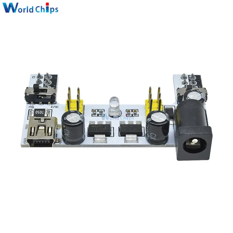 Мини usb интерфейс MB102 макетная плата модуль питания для Arduino белый постоянный ток 7