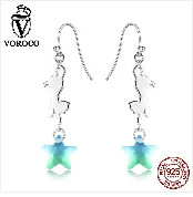 VOROCO,, настоящее 925 пробы, серебряные, винтажные, Лондонский город, кольца для женщин, модные, вечерние, свадебные, роскошные, хорошее ювелирное изделие, подарок BKR474