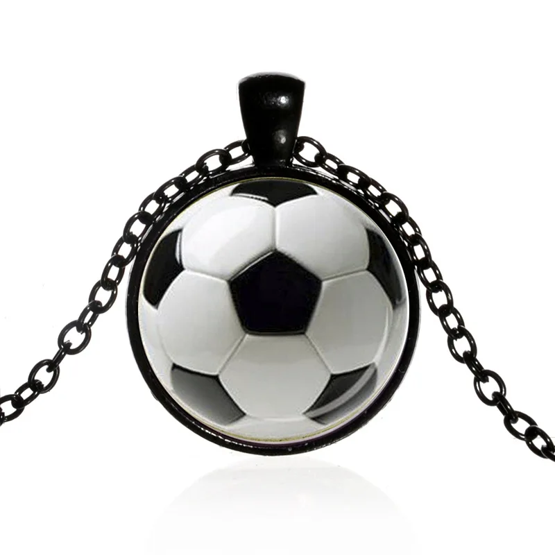 2017 Soccer Ball Pendant Black White Jewelry Football Player Necklaces Gift for Wholesale D024 | Украшения и аксессуары