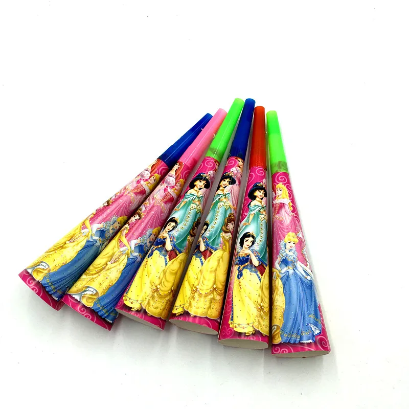 6 шт./лот принцессы рога шесть принцесса трубы Дети День рождения украшение