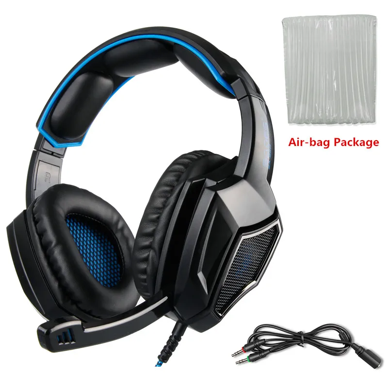 SADES SA920 Plus PS4 игровая гарнитура геймерские басовые наушники с микрофоном для Xbox one Switch PC Phone PUBG игровая гарнитура стерео шлем - Цвет: Blue Air-bag Package