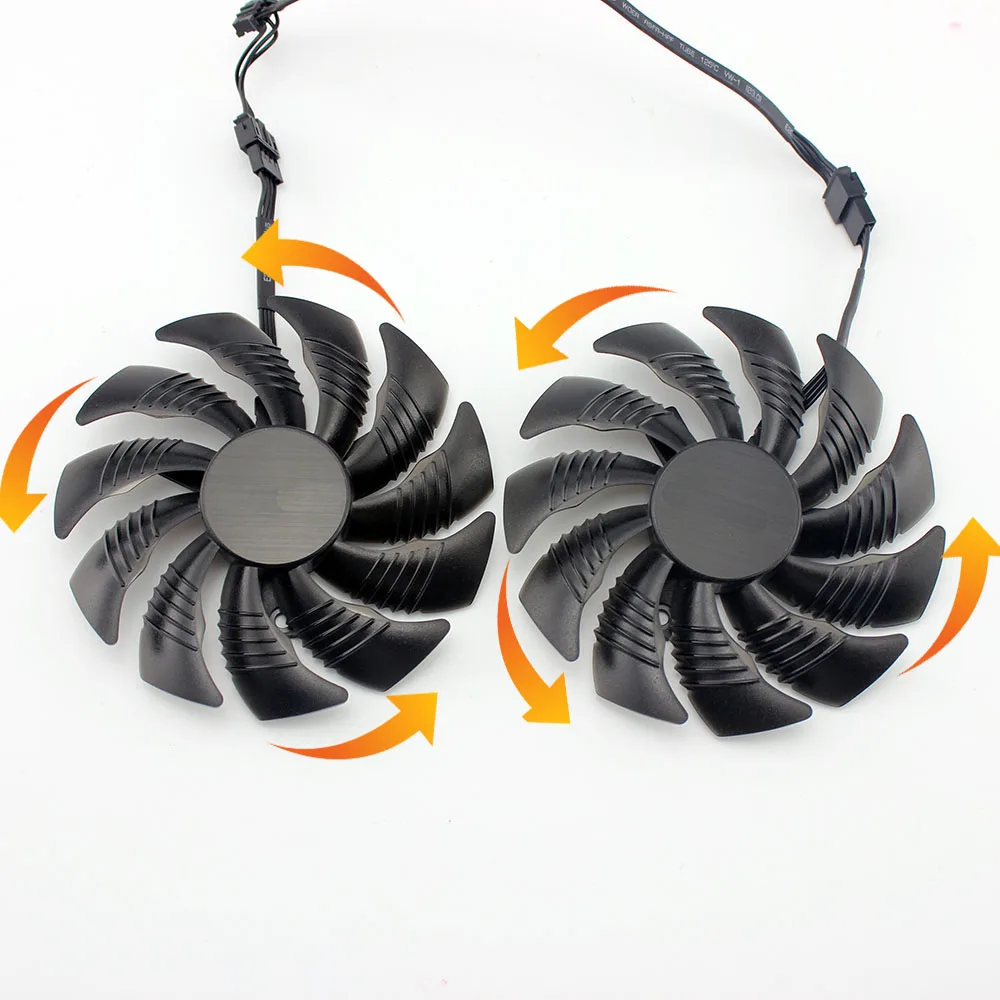 Охлаждающий вентилятор для карт Gigabyte T129215SU GV RX570/RX580 GAMING RX470 WF2/RX480 WF2 88 мм|Кулеры и