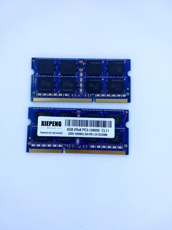 Оперативная память для ноутбука 4 Гб 2Rx8 12800 1600 МГц DDR3 8 ГБ 2G pc3 204 PIN SODIMM|Оперативная