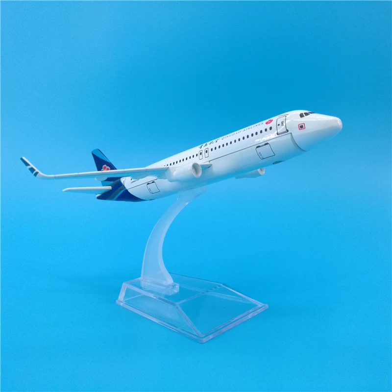 Модель самолета A320 авиакомпании Qingdao QD 16 см металлическая модель под давлением