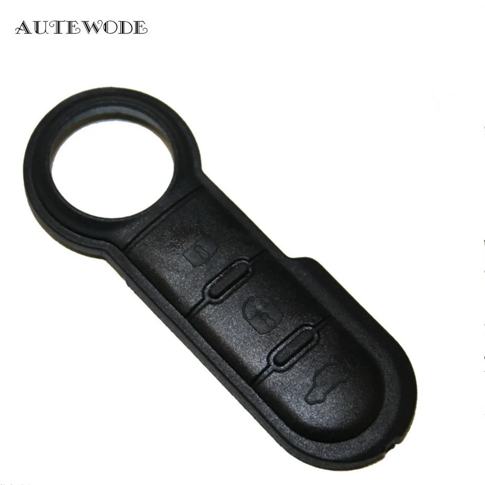 black pad AUTEWODE для Fiat 500 автомобильный брелок Panda Punto Bravo белый 3 кнопки 50 шт. мягкий коврик Новая мода - Цвет: black pad