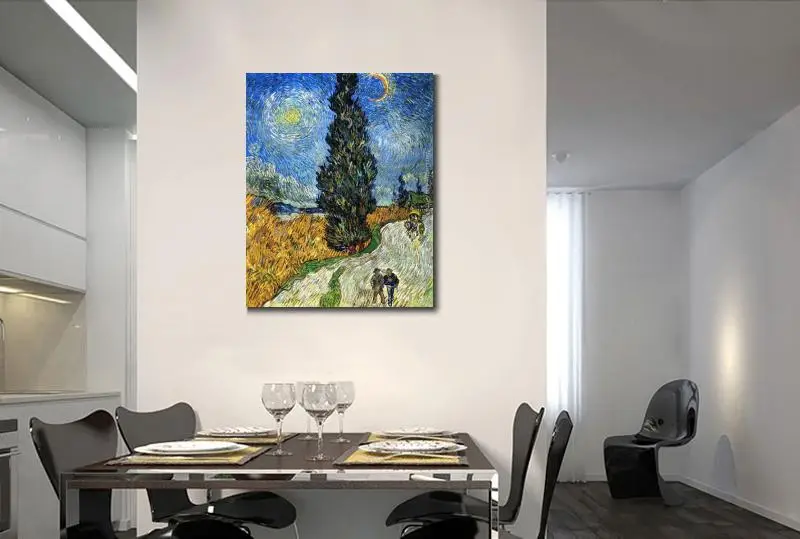 Высокое качество Винсента Ван Гога Картины для продажи кипариса против