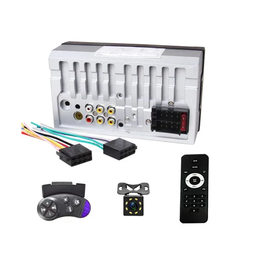 With 8IR Camera Hikity 2 din автомагнитола 2din Авторадио HD сенсорный экран Авто аудио стерео MP5 Bluetooth USB TF FM камера рулевое колесо 7652D - Цвет: With 8IR Camera