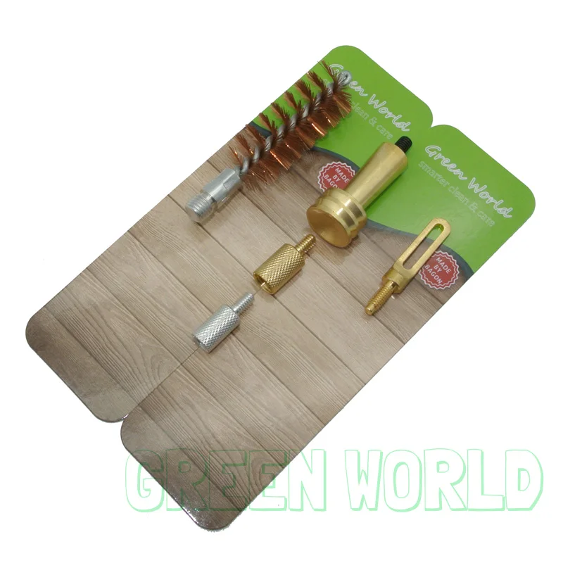 Green World 5 шт./лот. 12GA 16GA 20GA набор кистей, щетка для чистки ружья для Muzzleloader и дробовика, блистерная посылка - Цвет: 16GA .69CAL