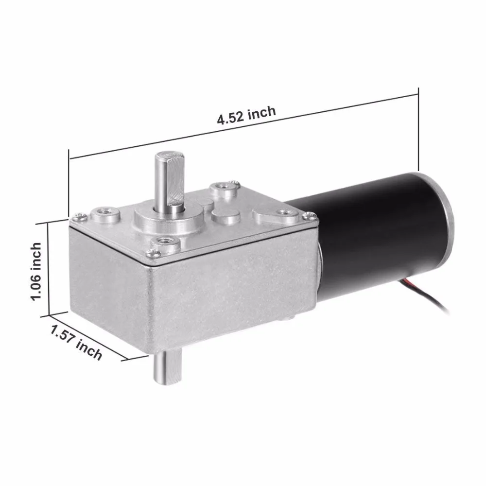 Bringsmart 12V 24V двойной вал червячного DC Шестерни двигатель с высоким крутящим моментом, коробка передач мини турбинный червячный редуктор двусторонний рекламный щит