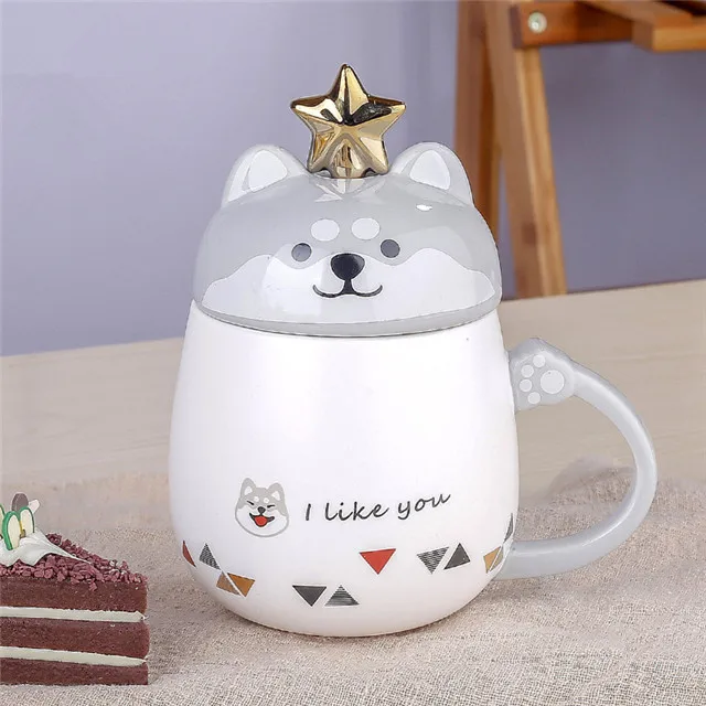 Милые Мультяшные чашки кофейные кружки для завтрака керамическая кружка с