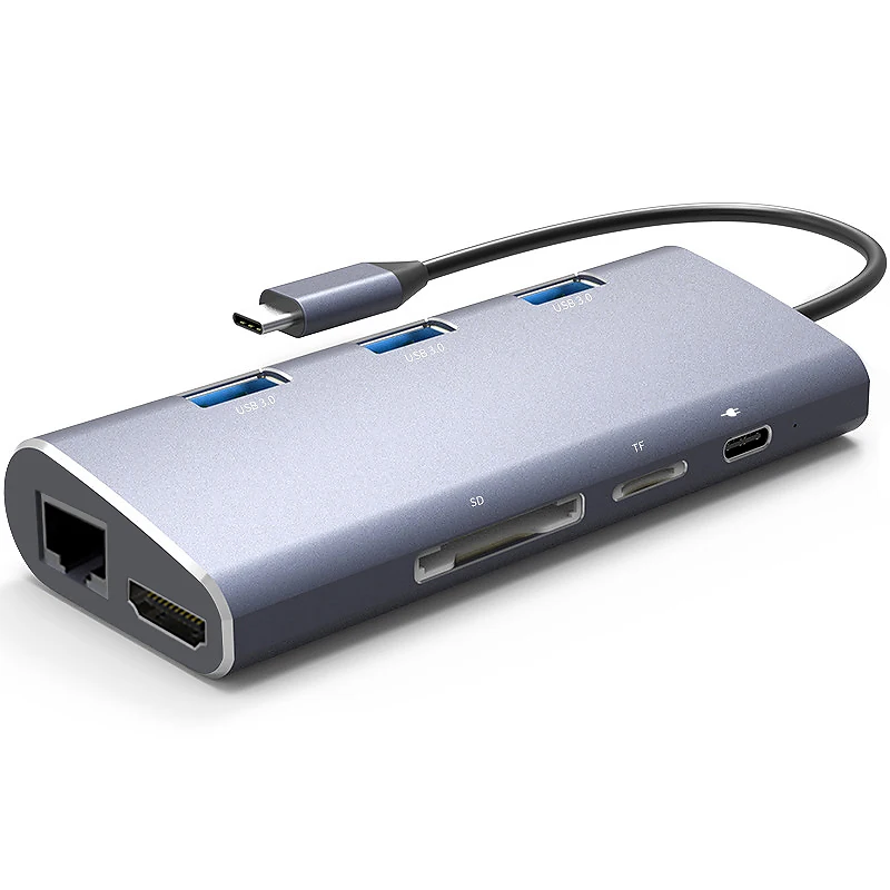 Тип usb C 4 k HDMI Gigabit Ethernet RJ45 Тип usb C USB 3,0 SD TF Card Reader PD разветвитель адаптер для ноутбука MacBook Air Pro