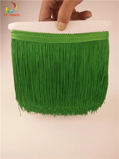 green 2 ярда/лот 15 см полиэстер кисточка кружево бахрома отделка латинские аксессуары для танцевальной одежды DIY шторы Швейные аксессуары для художественного оформления - Цвет: green