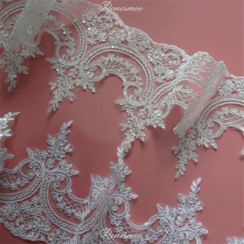 Нежный 3Y белого цвета/цвета слоновой кости со стразами для пришивания шнуров