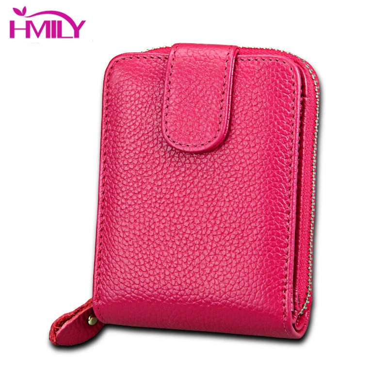 Кошелек HMILY из натуральной кожи для мужчин и женщин мини-клатч с кредитными