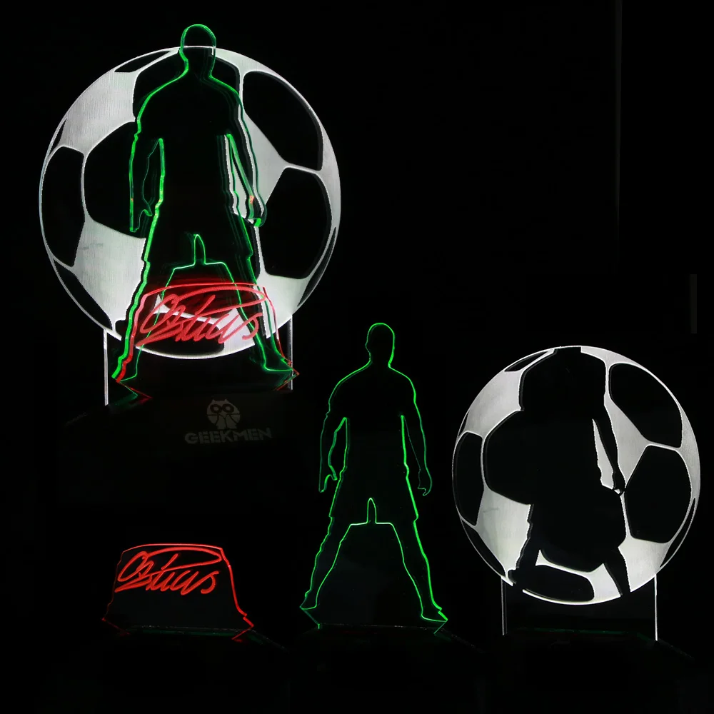 CR7 Криштиану Роналду 3D иллюзия Ночная лампа домашний Декор светодиодный ночник